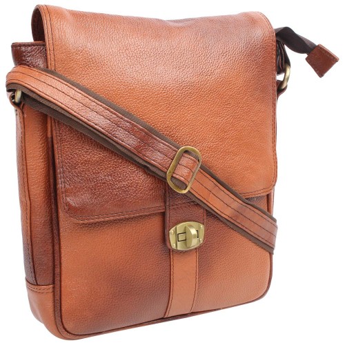 Genuine Leather Sling Bag NDSB102-TN Genuine Leather Sling Bag NDSB102-TN